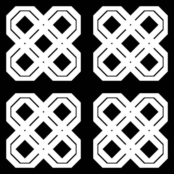 Σχέδιο Χωρίς Ραφή Μονόχρωμο Γεωμετρικό Μοτίβο Αφηρημένο Υπόβαθρο Διανυσματική Τέχνη — Διανυσματικό Αρχείο