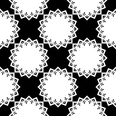 Tasarım Dikişsiz tek renkli dekoratif desen. Arka plan. Vektör sanat