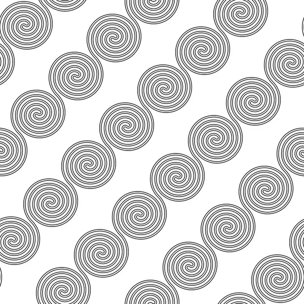 Design Seamless Spiral Pattern Abstract Monochrome Background Vector Art Gradient — Stock Vector