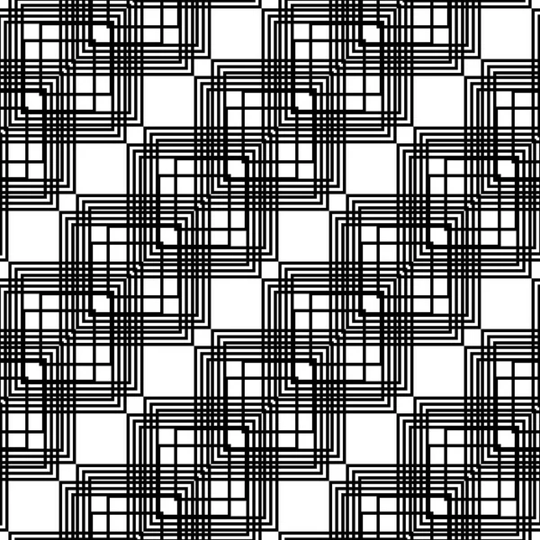 Conception Motif Grille Monochrome Sans Couture Fond Géométrique Abstrait Art — Image vectorielle