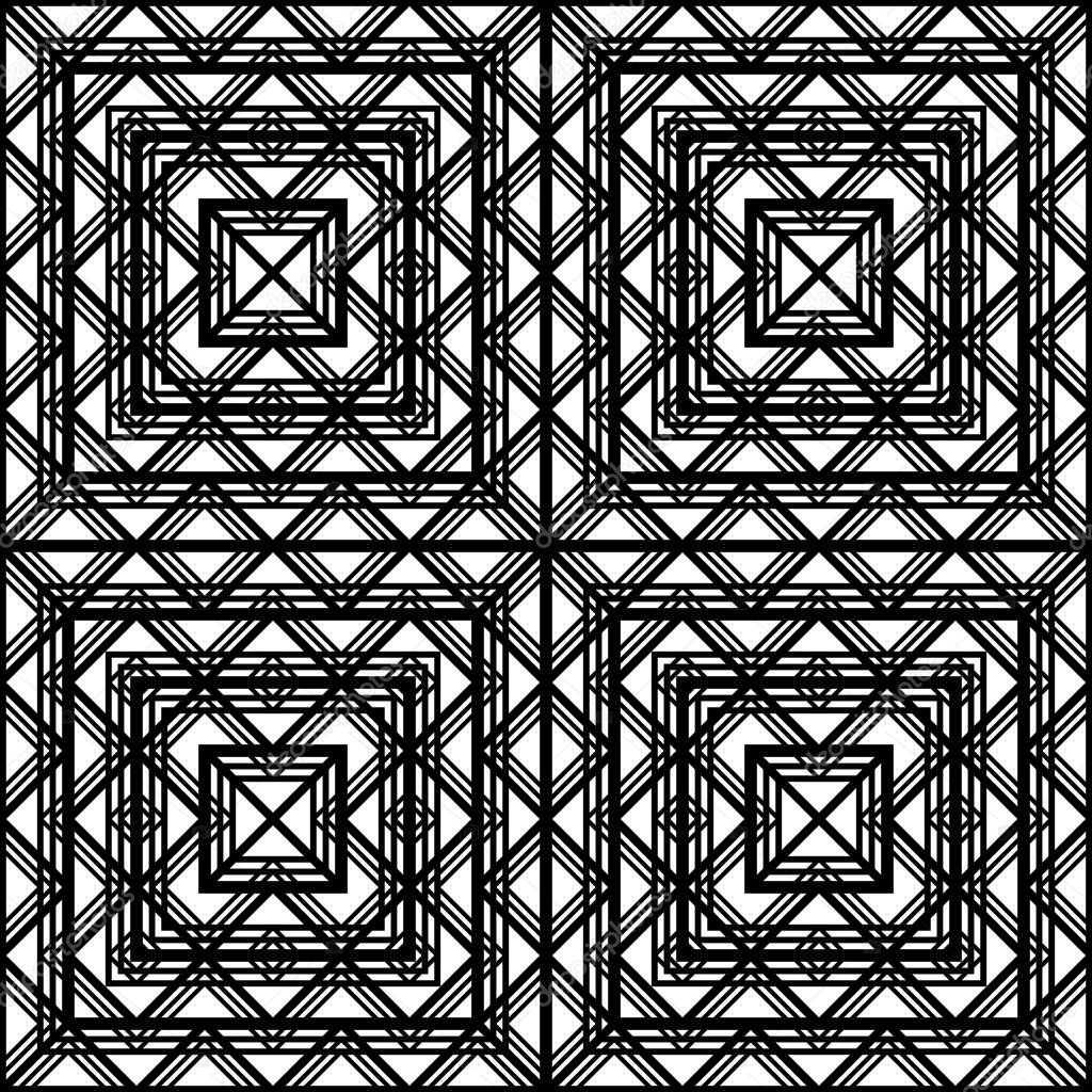 Design seamless monochrome grating pattern. Abstract geometric background. Vector art