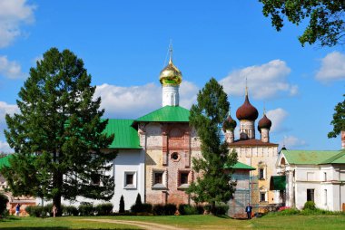Rostov büyük, Yaroslavl Oblast, Rusya Federasyonu - 10 Ağustos 2015: Borisoglebsky Manastırı