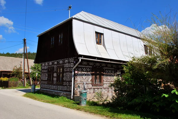 Cicmany Slovacia Septembrie 2018 Casa Veche Din Lemn Din Satul — Fotografie, imagine de stoc