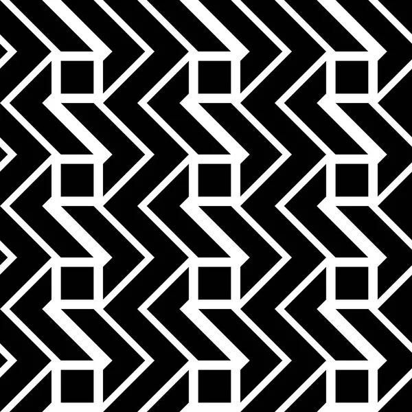 Diseño inconsútil patrón monocromo zigzag — Archivo Imágenes Vectoriales