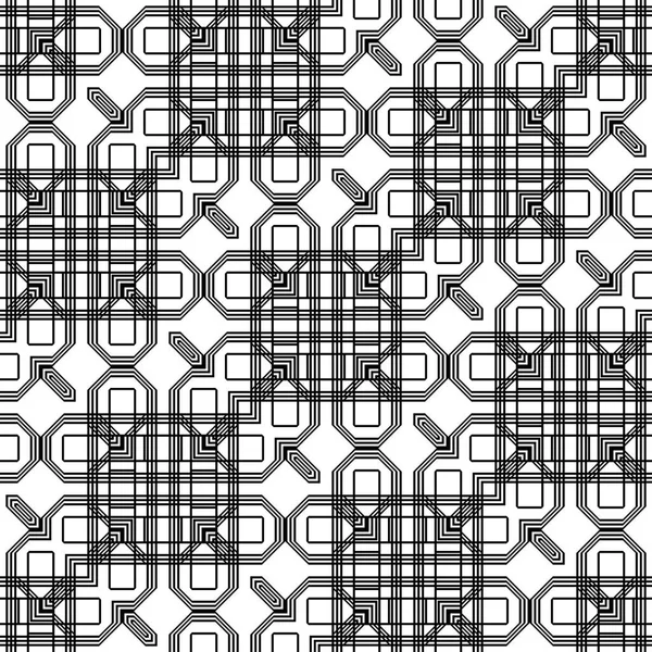 Design seamless monochrome geometric pattern — Stock Vector