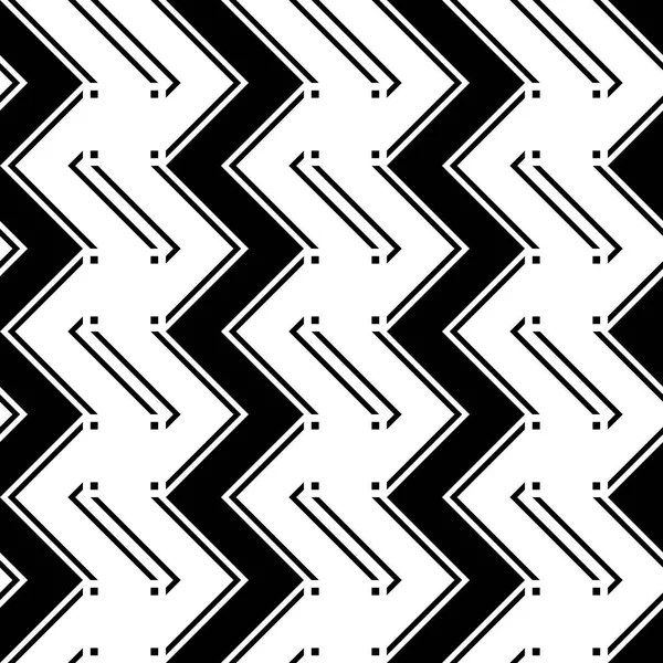 Design nahtloses monochromes Zickzack-Muster — Stockvektor