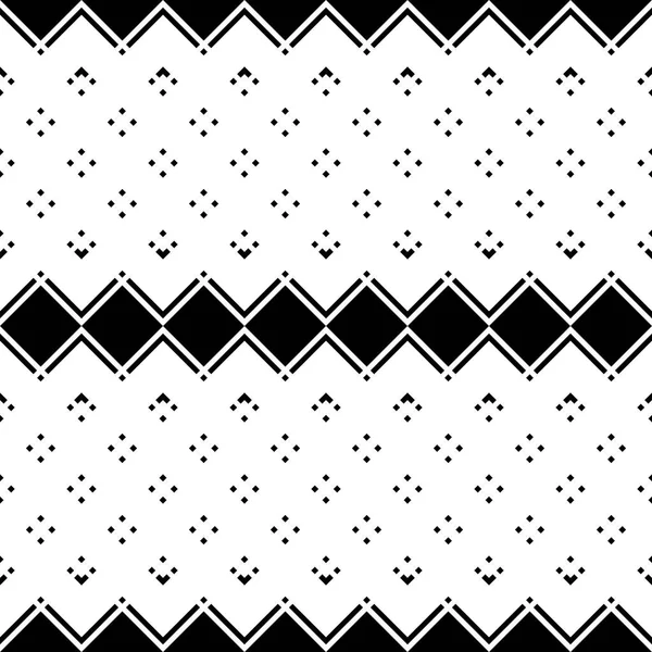 Diseño inconsútil patrón monocromo zigzag — Vector de stock