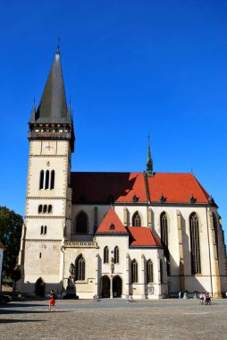 Bardejov, Slovakya - Eylül 12,2018: St. Gile Bazilikası