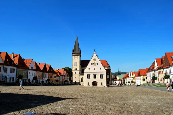 Bardejov, Eslováquia - 12 de setembro de 2018: O Bardejov histórico — Fotografia de Stock