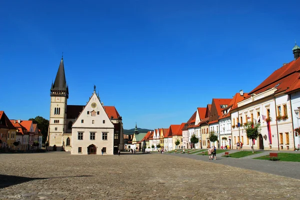 Bardejov, Eslováquia - 12 de setembro de 2018: O Bardejov histórico — Fotografia de Stock