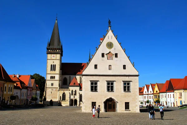 Bardejov, Eslováquia - 12 de setembro de 2018: O Bardejov histórico — Fotografia de Stock