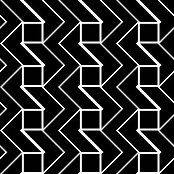 Design seamless monochrome zigzag pattern — Stock Vector