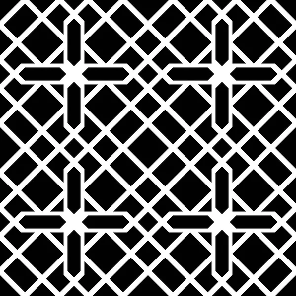 Modèle de grille monochrome sans couture design — Image vectorielle