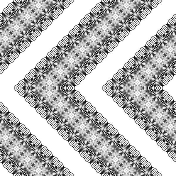 Design senza soluzione di continuità modello a zig-zag monocromatico — Vettoriale Stock