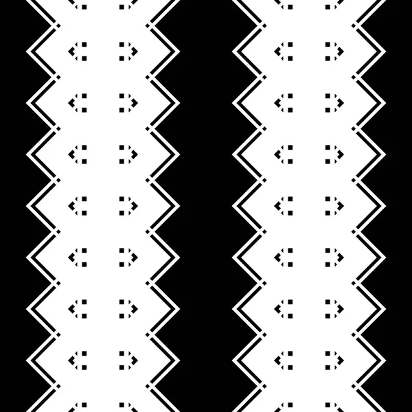 Ontwerp naadloze monochroom zigzag patroon — Stockvector
