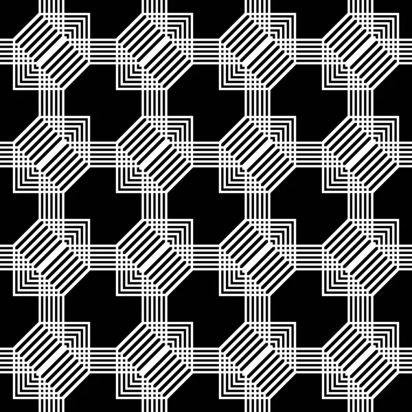Design padrão de grade monocromática sem costura —  Vetores de Stock
