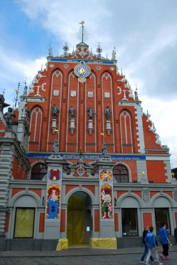 Riga, Letonya - 17 Temmuz 2012: Siyah nokta içinde ev