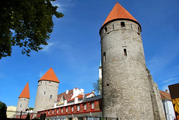 De weergave van het oude historische centrum van Tallinn, Estland — Stockfoto