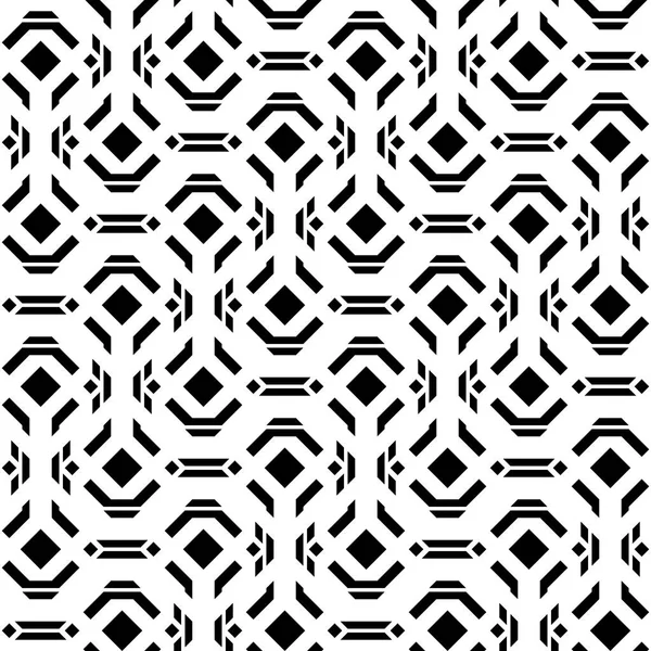 Design seamless monochrome geometric pattern — Stock Vector