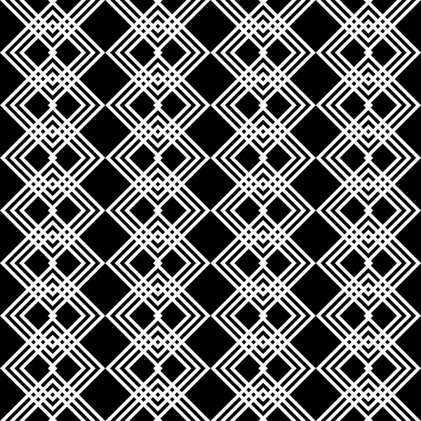 Design motif géométrique monochrome sans couture — Image vectorielle