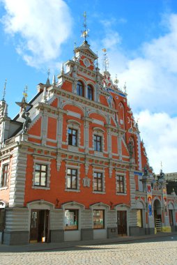 Riga, Letonya - 18 Temmuz 2012: Siyah nokta içinde ev