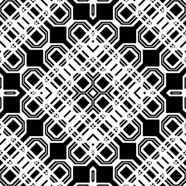 Design seamless monochrome geometric pattern — Stock Vector