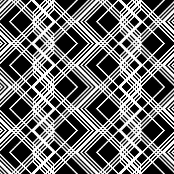 シームレスな白黒格子のデザイン パターン — ストックベクタ