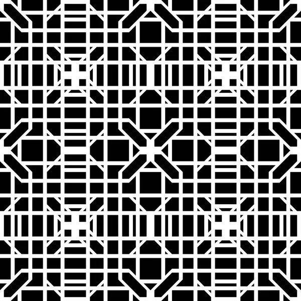 Modèle de grille monochrome sans couture design — Image vectorielle