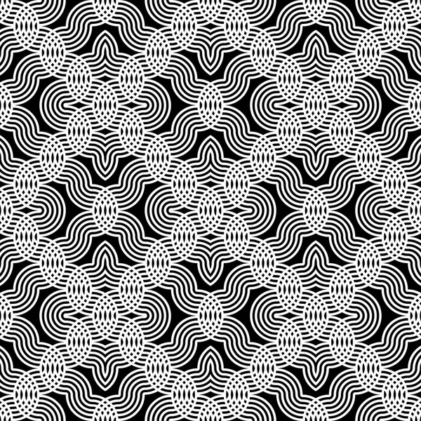 Diseño inconsútil patrón monocromo zigzag — Vector de stock