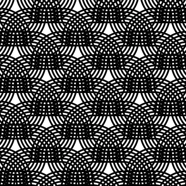 Design sömlös monokrom sammanflätade mönster — Stock vektor