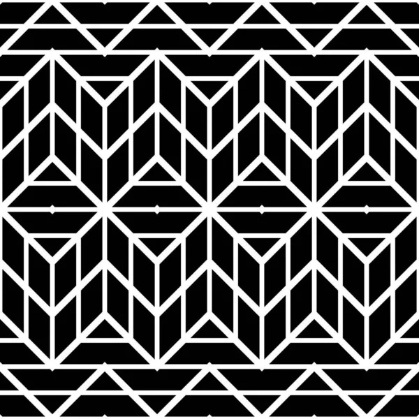 Design motif géométrique monochrome sans couture — Image vectorielle