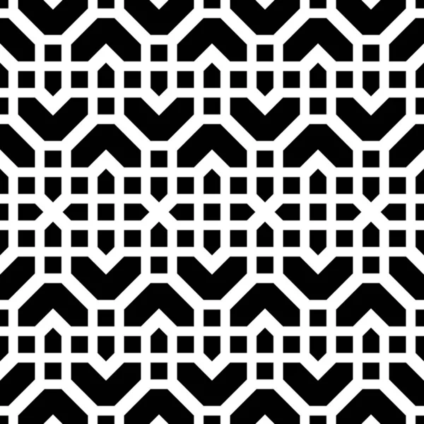 Design motif géométrique monochrome sans couture — Image vectorielle