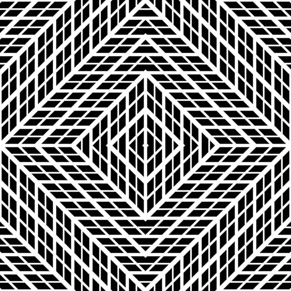 Ontwerp naadloze monochroom geometrische patroon — Stockvector