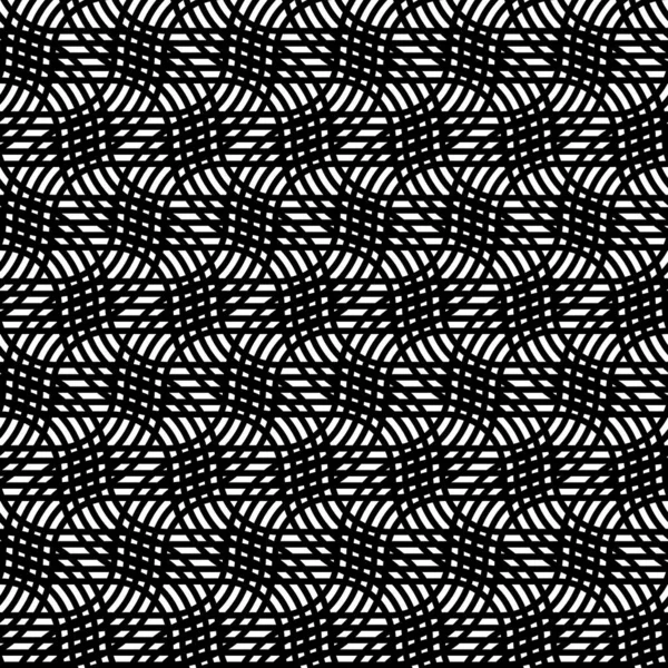 Design motif entrelacé monochrome sans couture — Image vectorielle