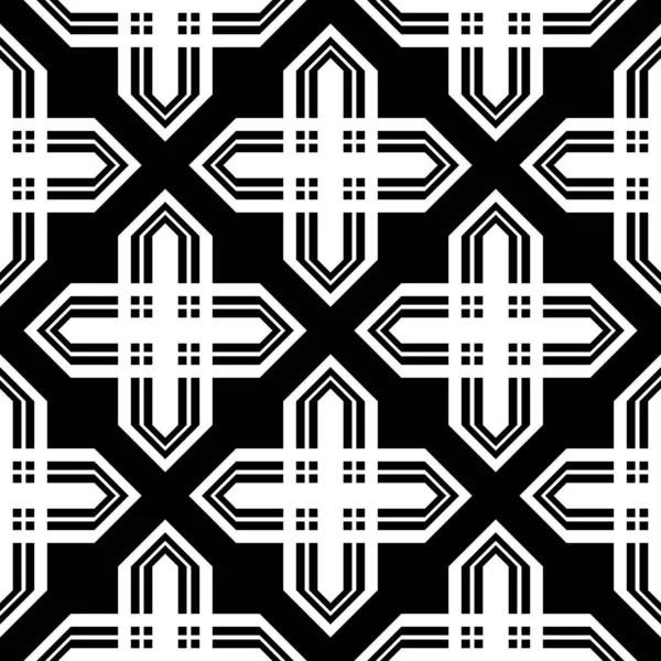 Design motif géométrique monochrome sans couture — Image vectorielle
