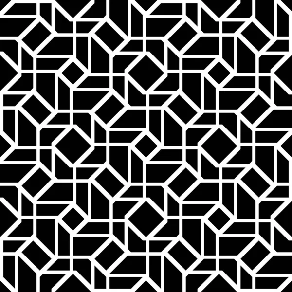 Design motif géométrique monochrome sans couture — Image vectorielle