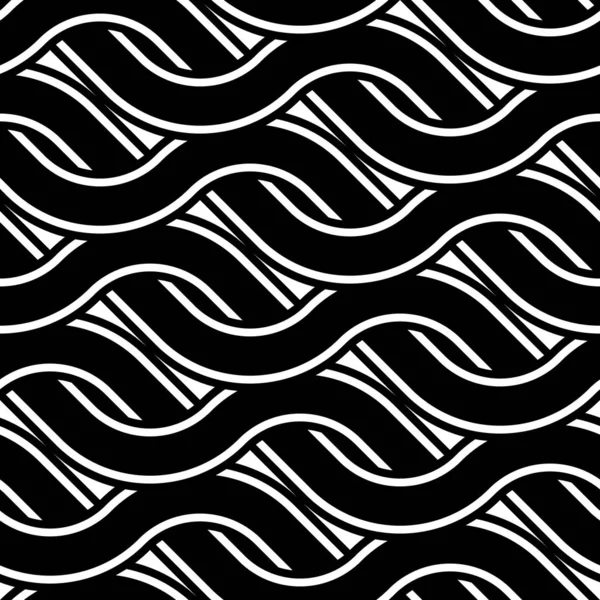 Diseño inconsútil patrón monocromo zigzag — Archivo Imágenes Vectoriales