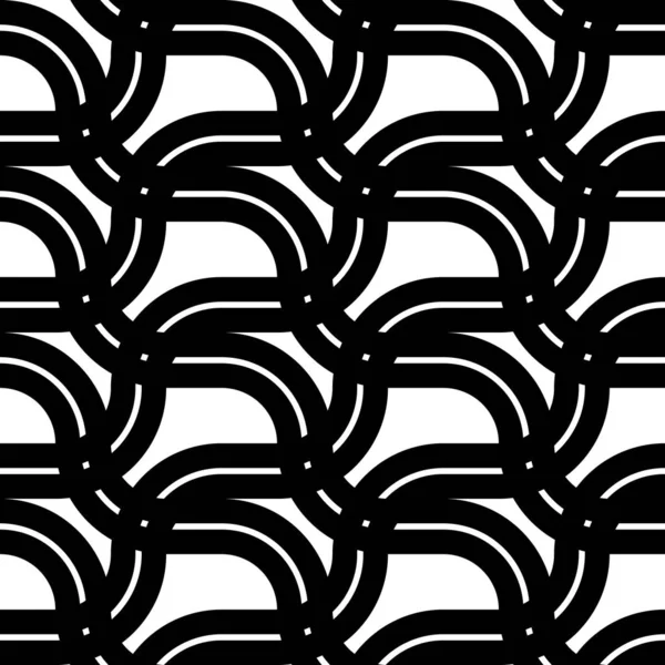 Ontwerp naadloze monochroom zigzag patroon — Stockvector