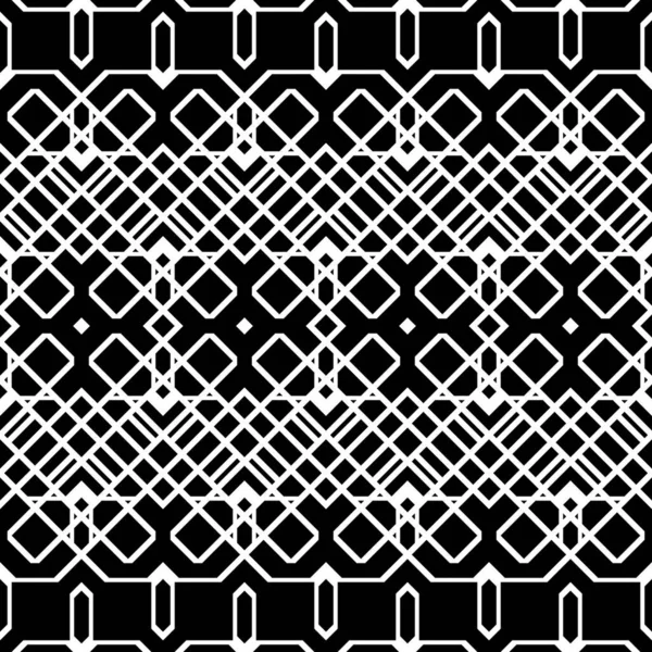Конструкция бесшовного монохромного геометрического узора — стоковый вектор