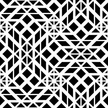 kesintisiz tek renkli geometrik desen tasarım