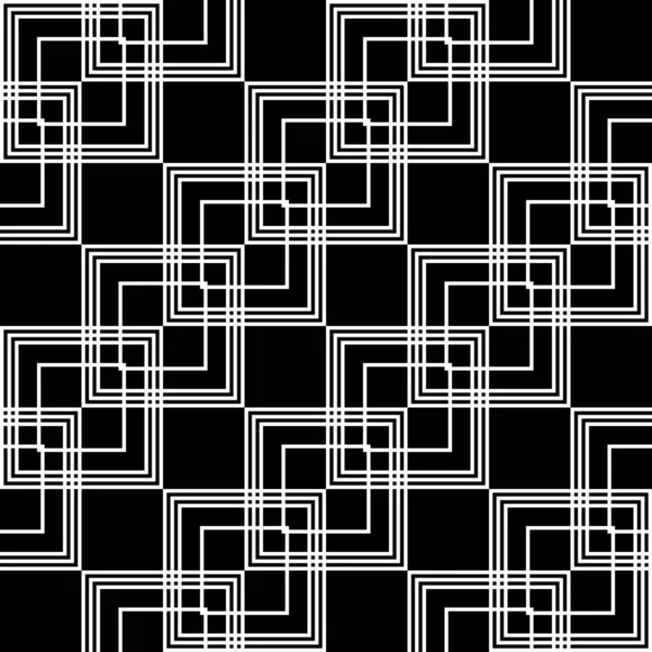 Design sem costura padrão geométrico monocromático — Vetor de Stock