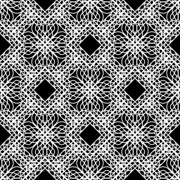 Design motif géométrique monochrome sans couture — Image vectorielle