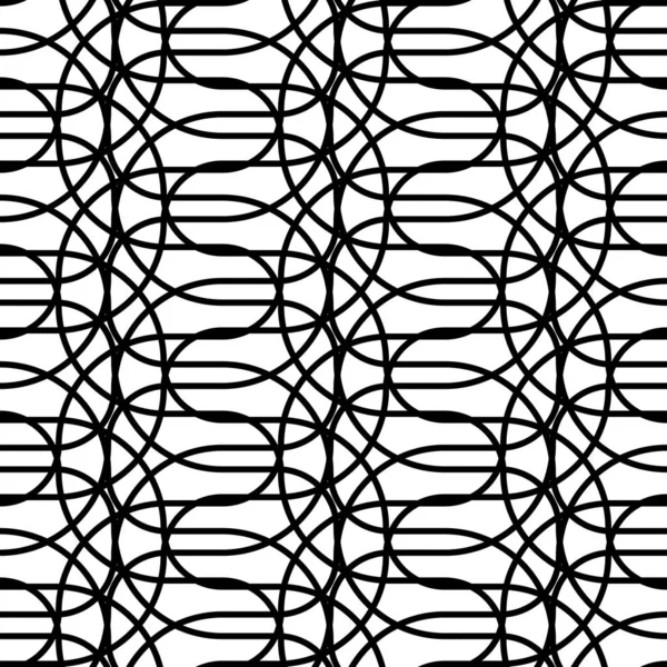 Modèle de grille monochrome sans couture design — Image vectorielle