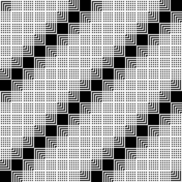 Ontwerp naadloze monochroom zigzag patroon — Stockvector