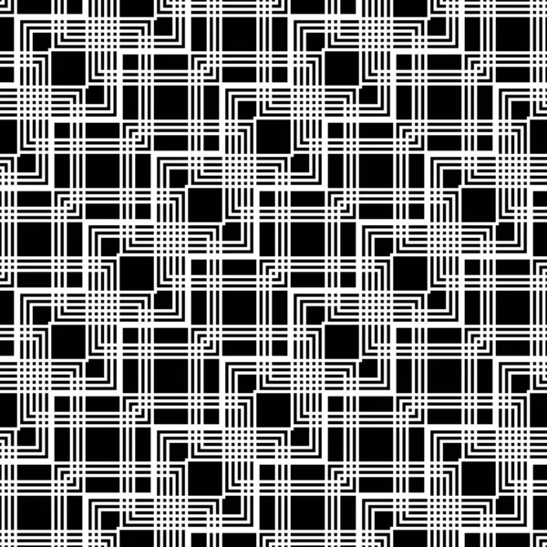 Design padrão de grade monocromática sem costura —  Vetores de Stock