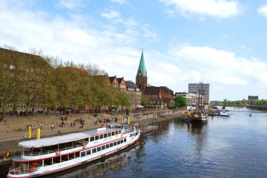 Bremen, Almanya-Mayıs 09, 2013: tarihi cente görünümü