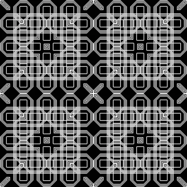 Design seamless monochrome geometric pattern — Stock Vector