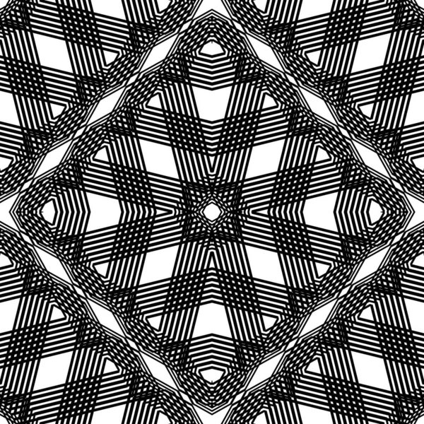 Design motif géométrique monochrome sans couture — Image vectorielle