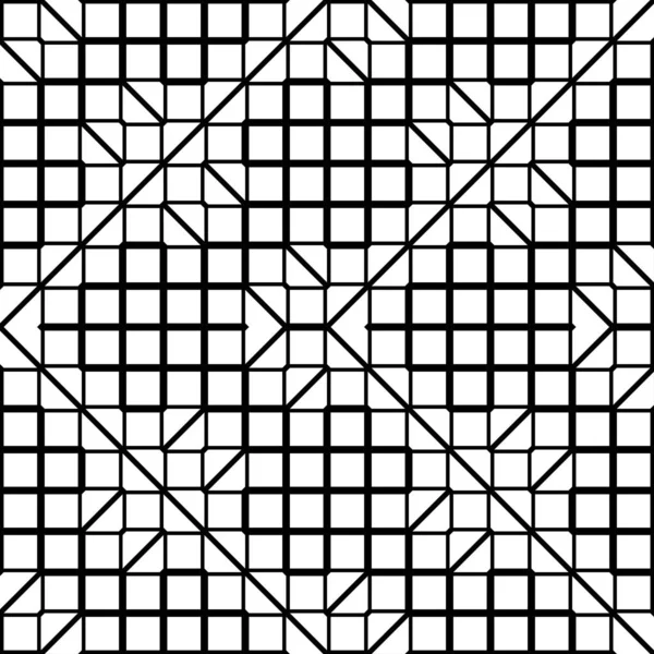 Design motif géométrique monochrome sans couture — Image vectorielle