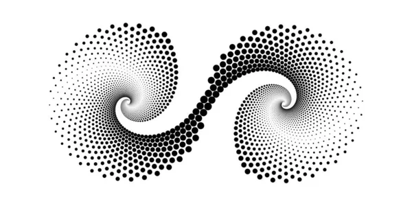 Дизайн спиральных точек фона — стоковый вектор
